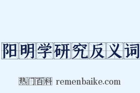阳明学研究反义词是什么意思的图片